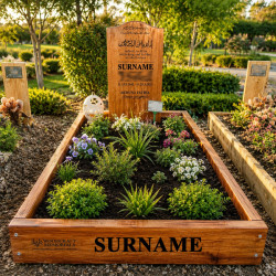 Half Width Memorial with Frame